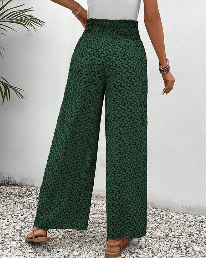 SVEA | Lisette Hose mit weitem Bein und geometrischem Druck
