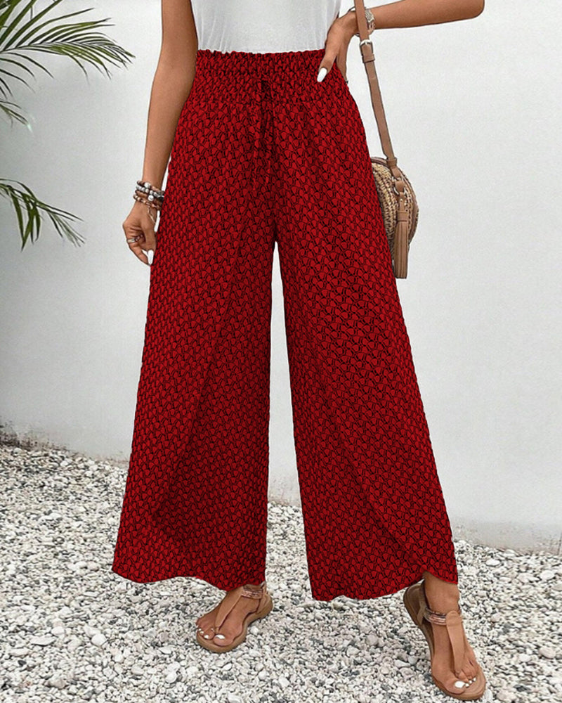 SVEA | Lisette Hose mit weitem Bein und geometrischem Druck