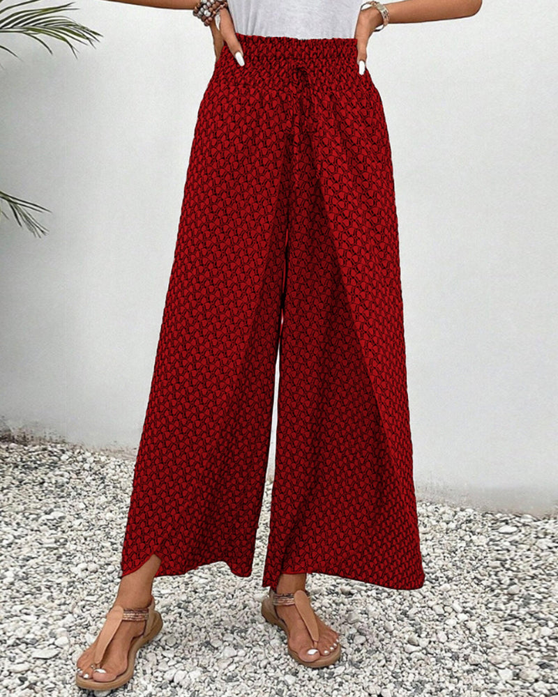 SVEA | Lisette Hose mit weitem Bein und geometrischem Druck