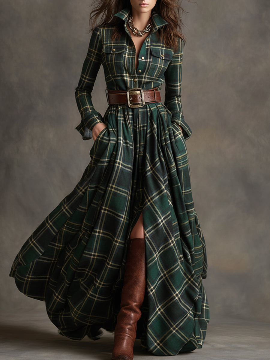 SVEA | Maxi-Hemdkleid mit Karomuster