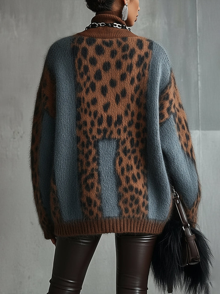 Jane | Leopard-Print Turtleneck Sweater