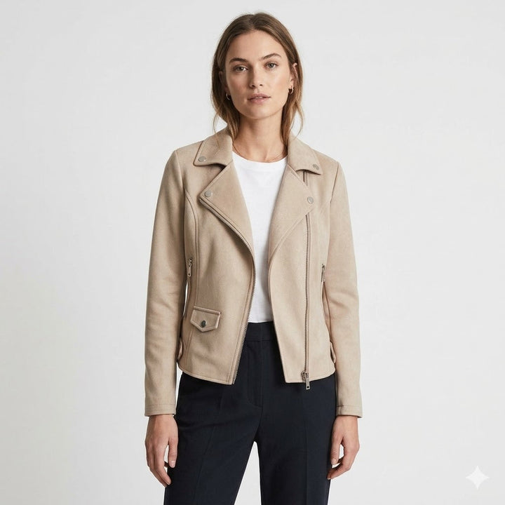 Jane | Camille Laurent Slim Zip-Up Motorcycle Jacket