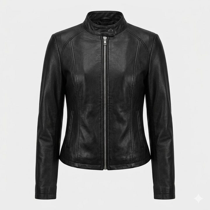 Jane | Valentina Moreau Fitted Faux Leather Jacket