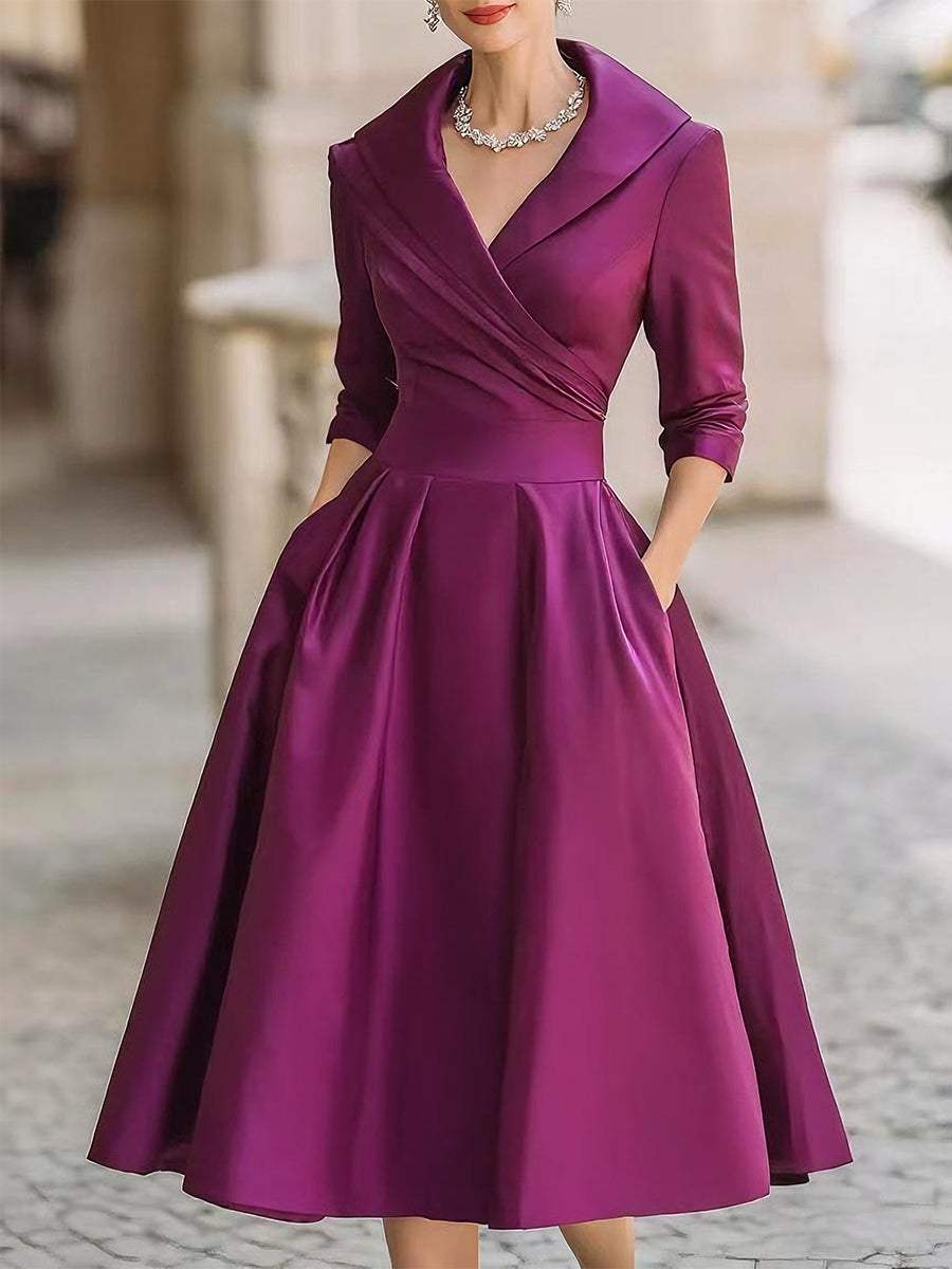 SVEA | Elegantes Midikleid mit Dezentem Glanz