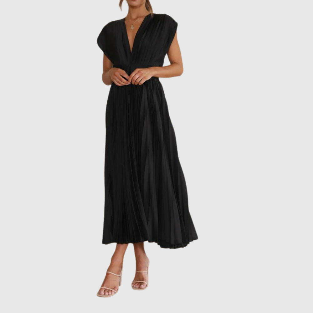 Isla – Elegant Pleated Maxi Dress