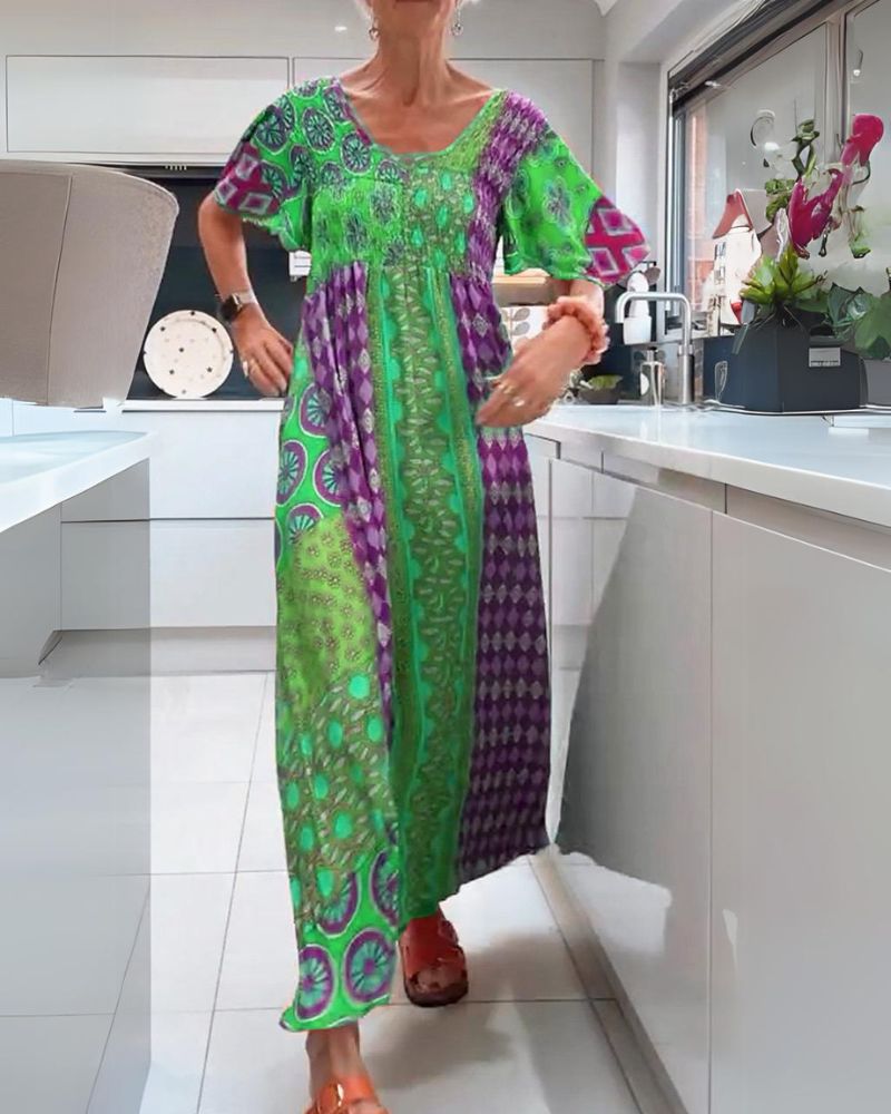 SVEA | Buntes Bohemian-Kleid