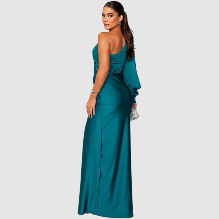 Meda - Elegant one-shoulder maxi dress