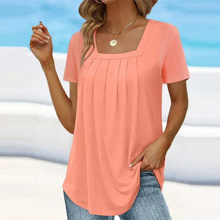 SVEA | Fließende Bluse mit Karree-Ausschnitt
