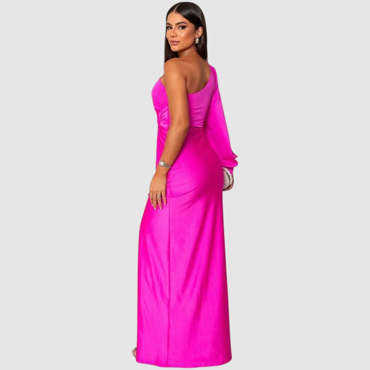 Meda - Elegant one-shoulder maxi dress