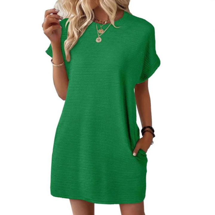 SVEA | Minimalistisches Sommerkleid mit Rundhalsausschnitt