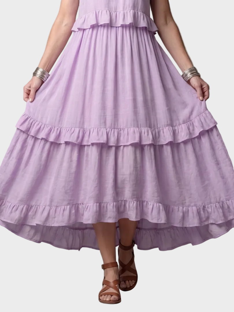 Katia - Maxi Dress with Halter Neck and Ruffles