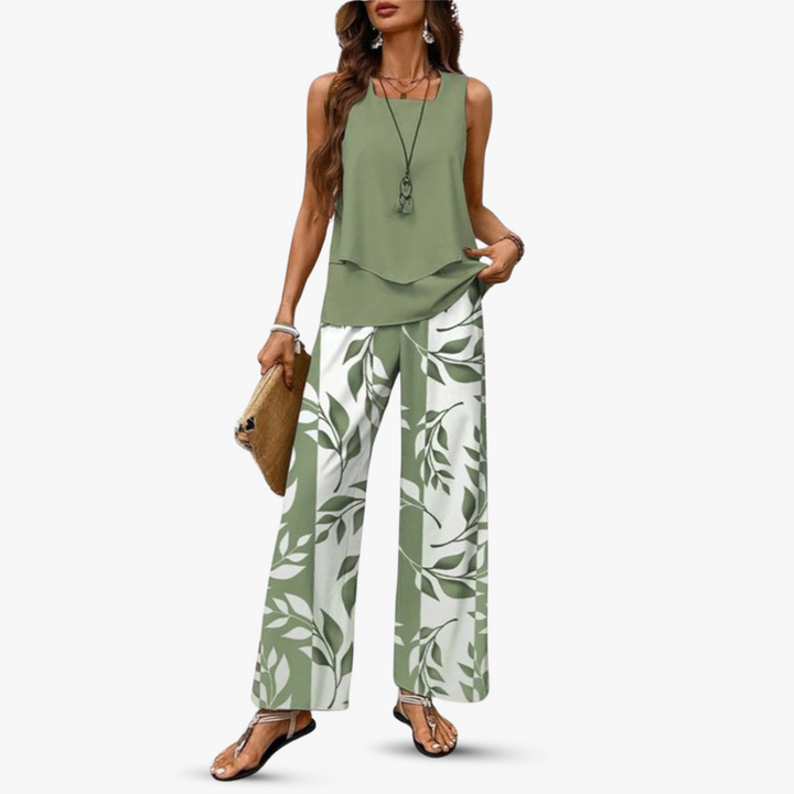 SVEA | Premium Zweiteiliges Set mit Ärmellosem Top und Hose