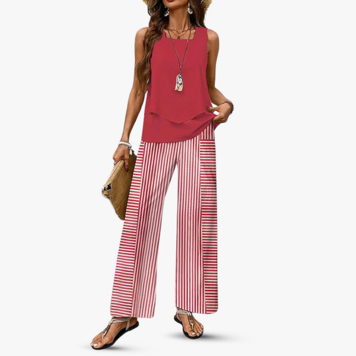 SVEA | Premium Zweiteiliges Set mit Ärmellosem Top und Hose