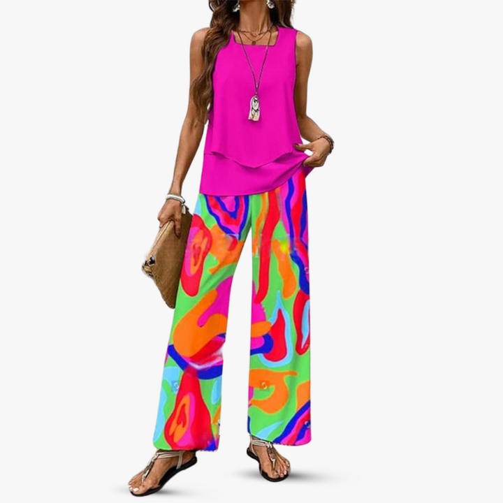 SVEA | Premium Zweiteiliges Set mit Ärmellosem Top und Hose