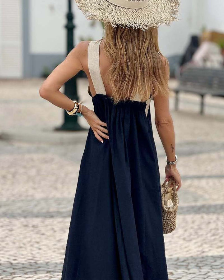 SVEA | Elegantes Kleid mit Kontrastfarbe