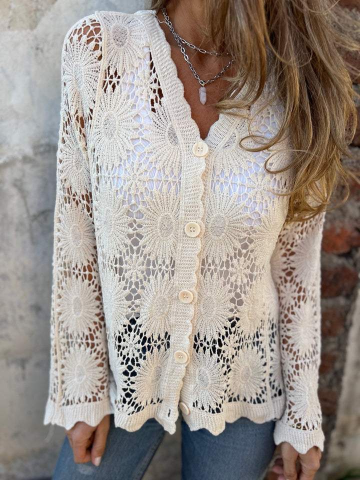 SVEA | Nadia Bequemer Spitzen-Cardigan