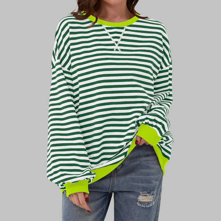 SVEA | Gestreiftes Langarm-Sweatshirt mit Rundhalsausschnitt