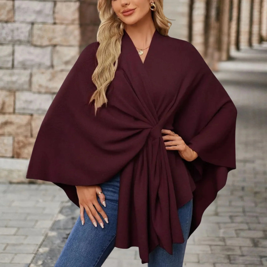 Jane | Elegant Draped Poncho
