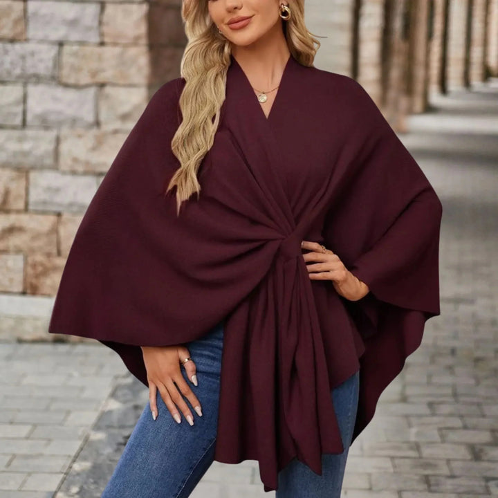 Jane | Elegant Draped Poncho