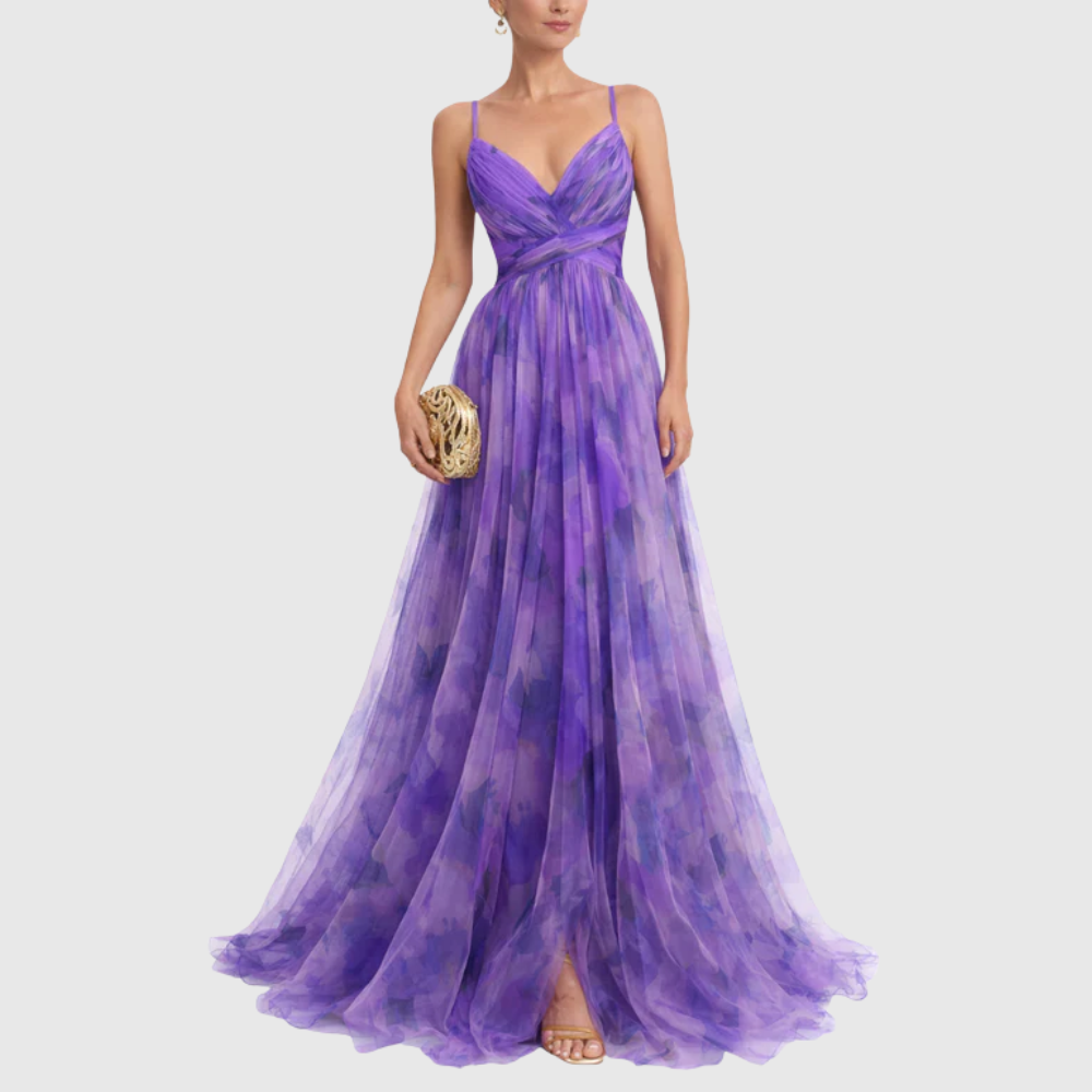 Alexa - Enchanting Floral Print Maxi Dress