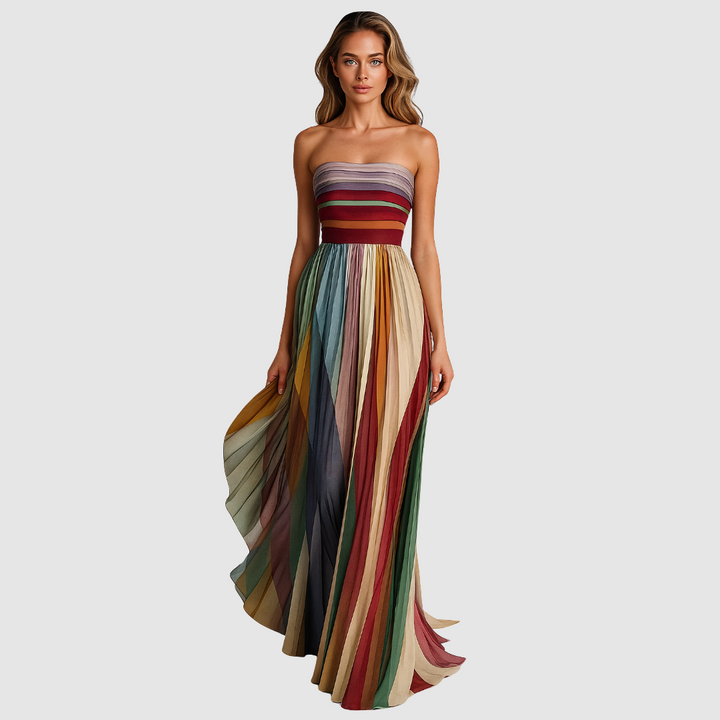 Sarah - Colourful Sleeveless Dress