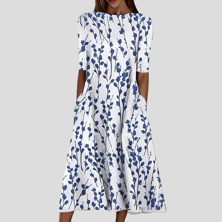 SVEA | Küstenblumen Midi Kleid