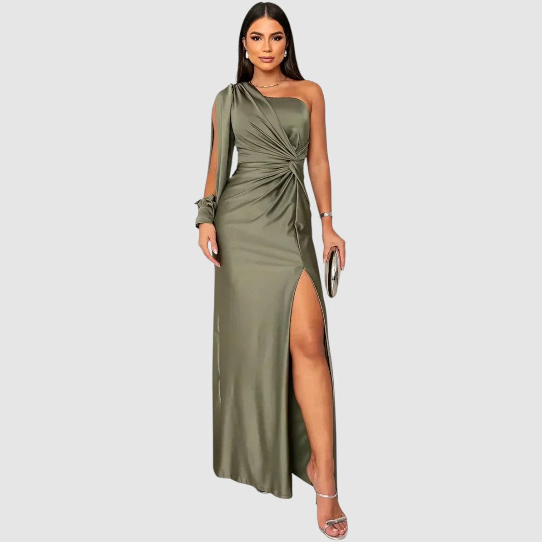 Meda - Elegant one-shoulder maxi dress