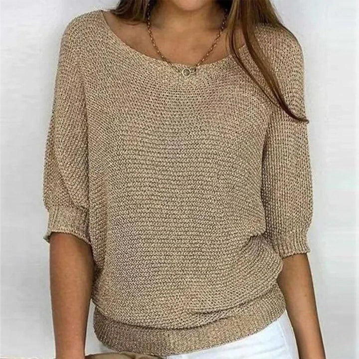 Jane | Elegant Short-Sleeve Merino Wool Sweater