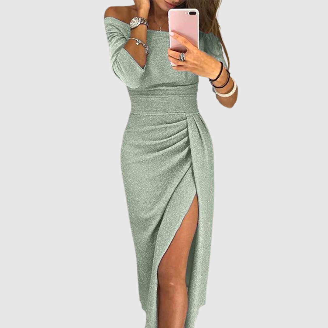 SVEA | Schickes Maxikleid mit Neckholder und Eleganter, Fließender Passform