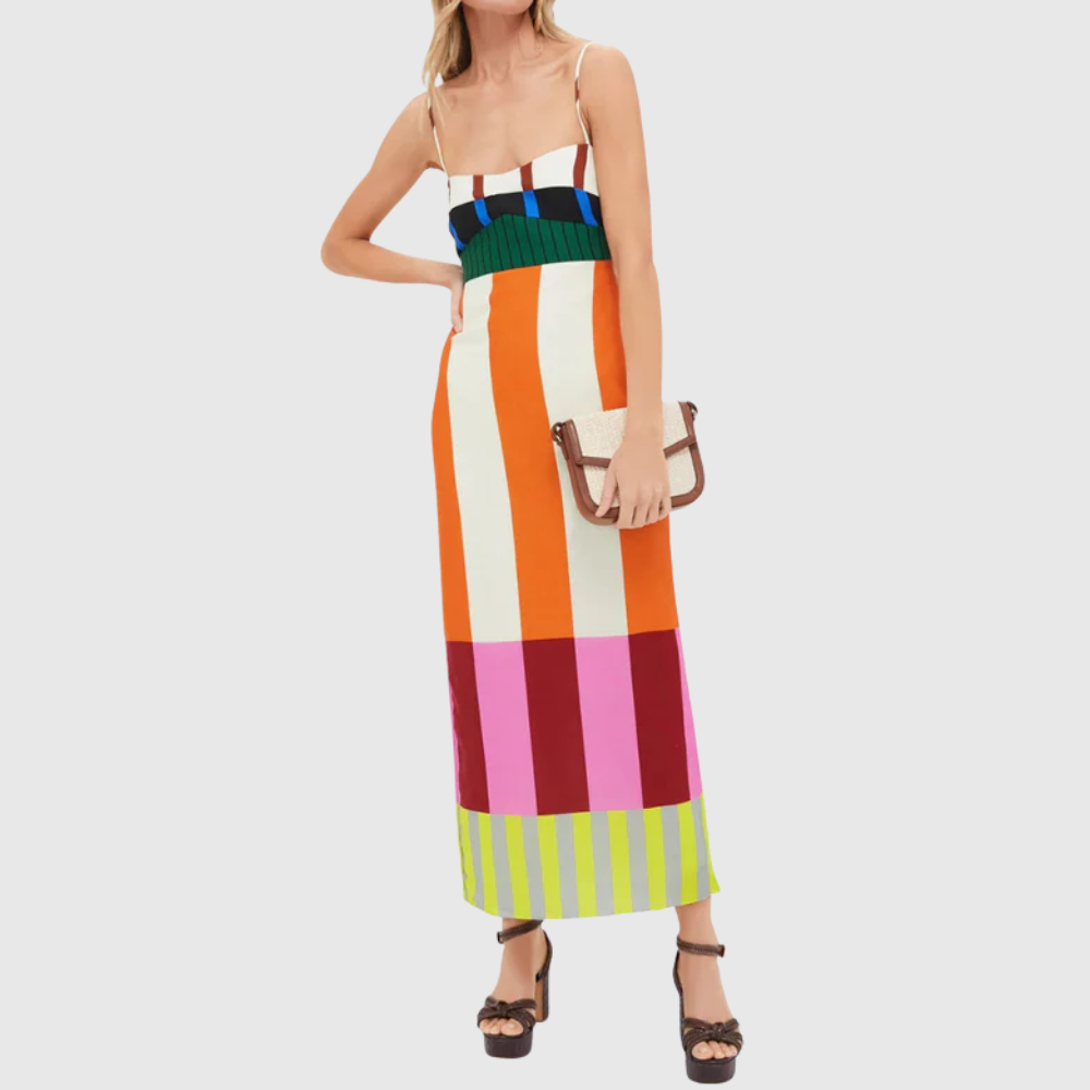 Paloma – Colourful Striped Maxi Dress