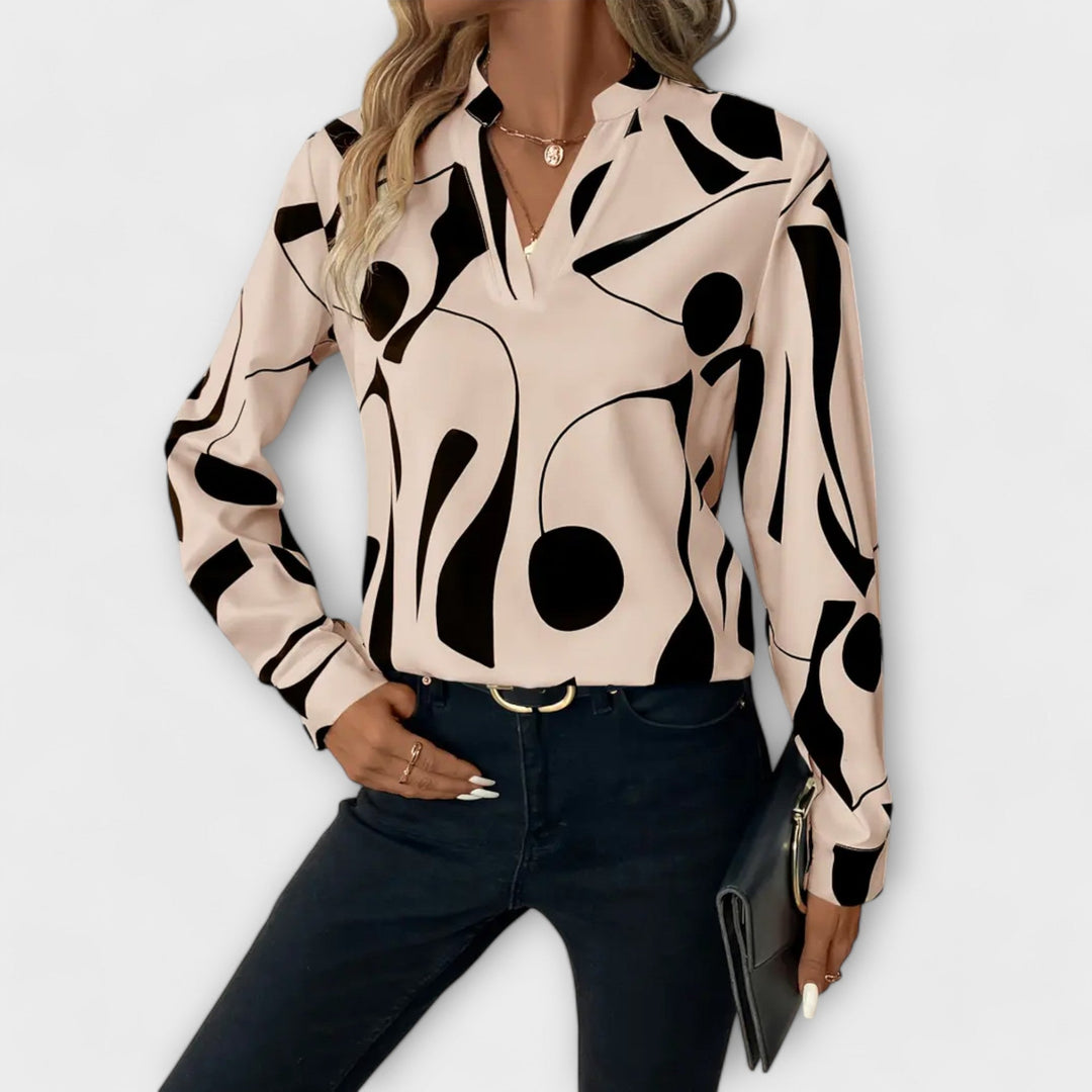 SVEA | Elegante V-Ausschnitt-Bluse