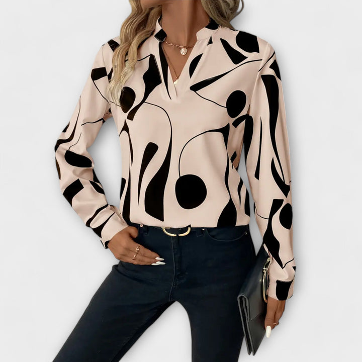 SVEA | Elegante V-Ausschnitt-Bluse