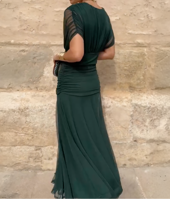 SVEA | Elegantes Maxikleid für festliche Anlässe mit V-Ausschnitt