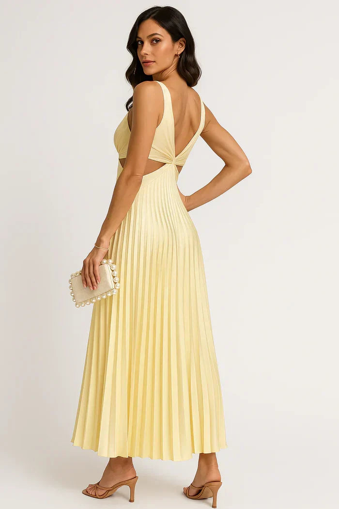 Isabella – Pleated Occasion Maxi Dress