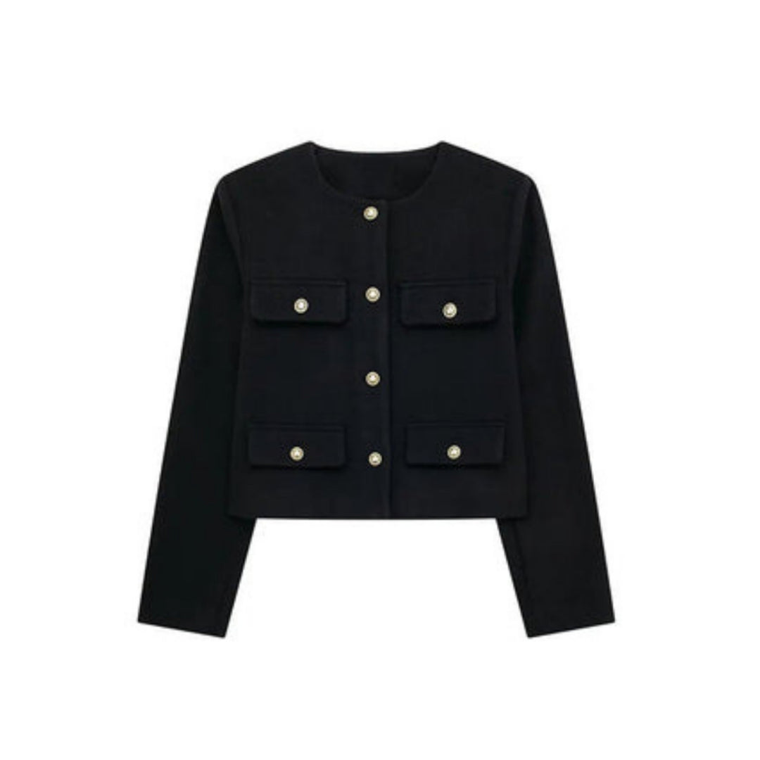 Jane | Sienna Lawson Cropped Jacket with Gold Buttons