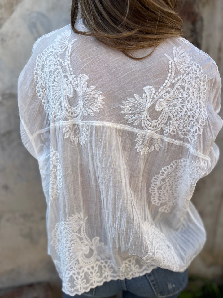 SVEA | Laura Bestickte Langärmelige Strickjacke