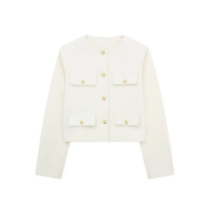 Jane | Sienna Lawson Cropped Jacket with Gold Buttons