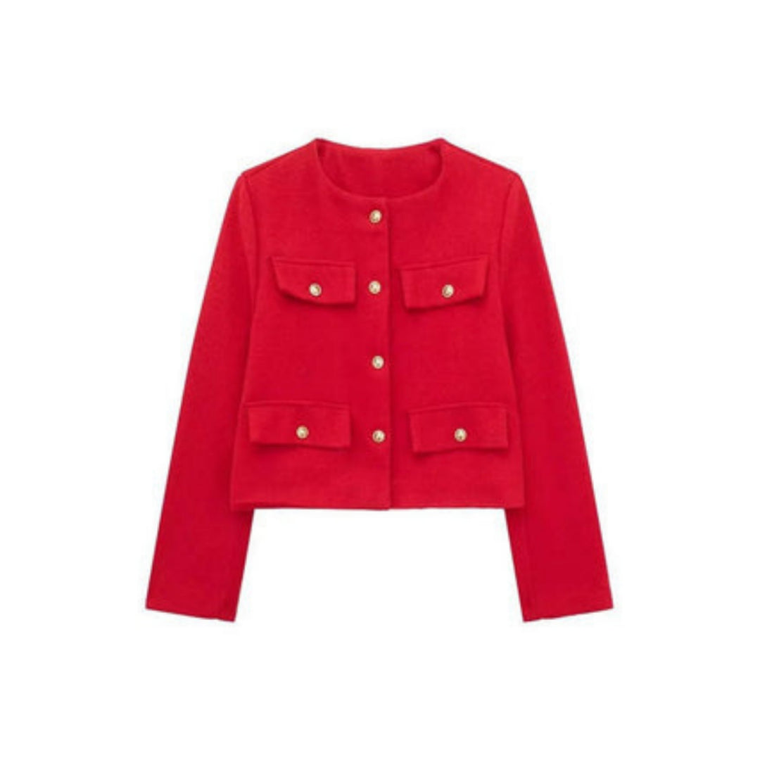 Jane | Sienna Lawson Cropped Jacket with Gold Buttons