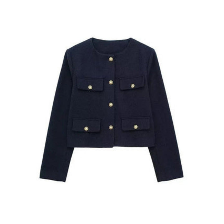 Jane | Sienna Lawson Cropped Jacket with Gold Buttons
