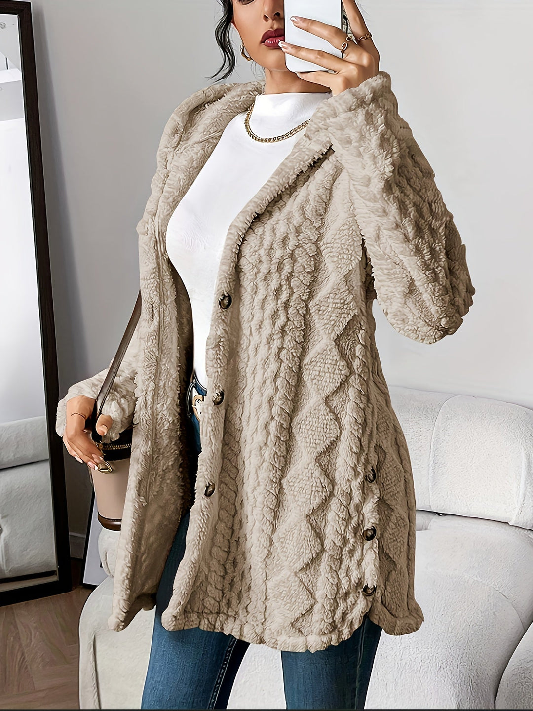 SVEA | Chloe Plüsch-Hoodie-Cardigan