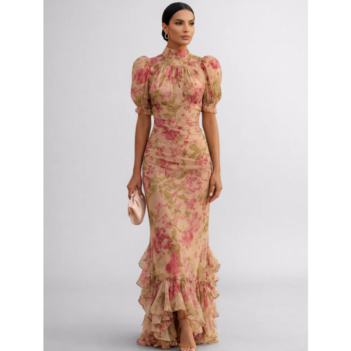 Rosalie – Floral Chiffon Maxi Dress