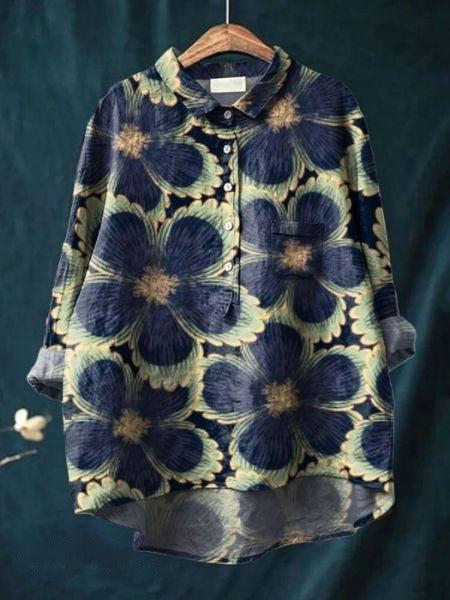 SVEA | Florale Französische Vintage-Bluse