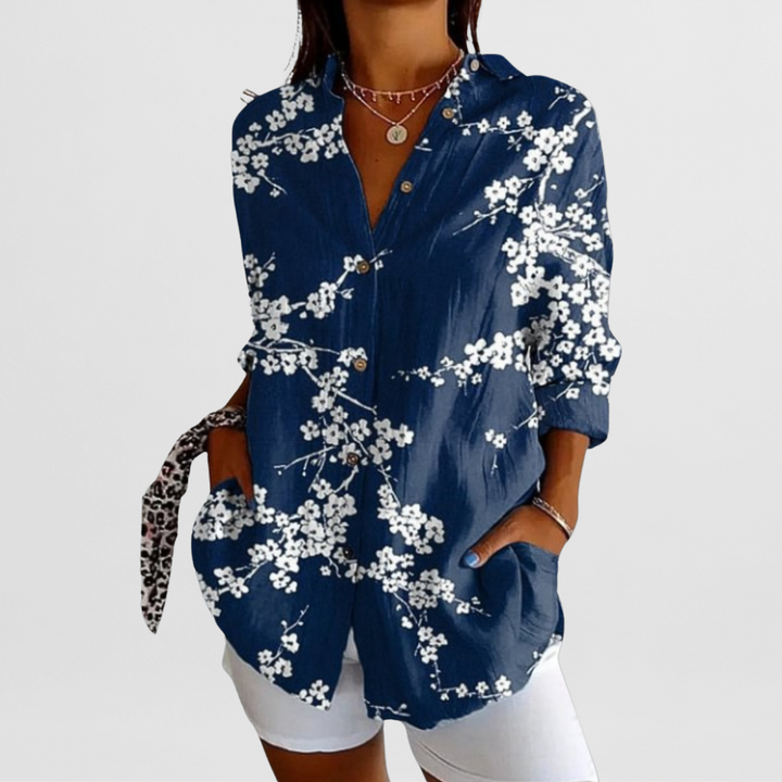 SVEA | Elegante Vintage-Bluse mit Blumenmuster