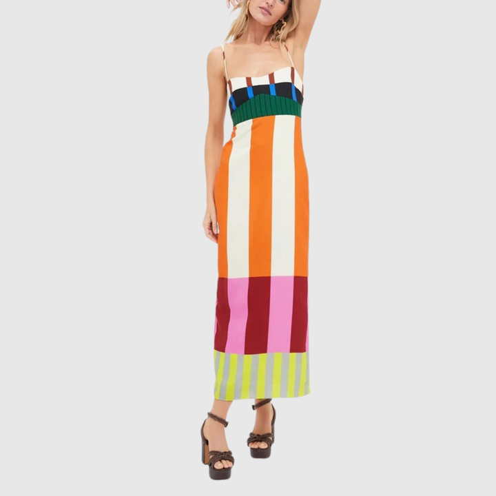 Paloma – Colourful Striped Maxi Dress