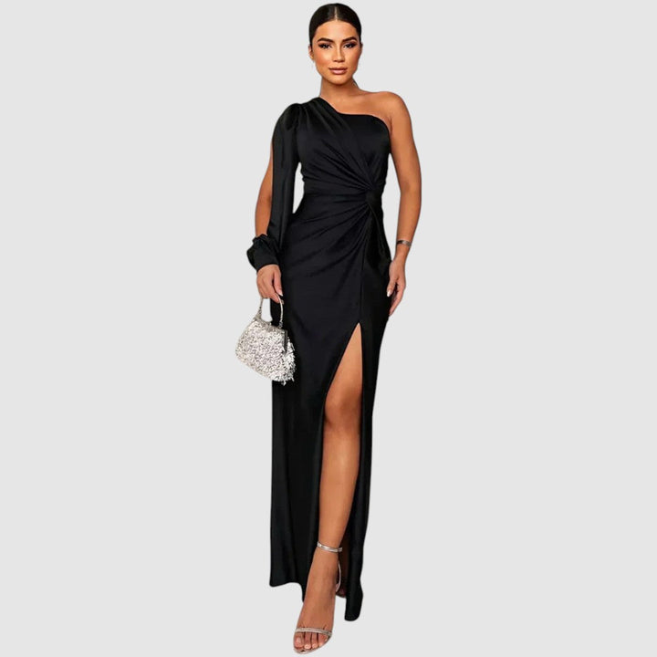 Meda - Elegant one-shoulder maxi dress