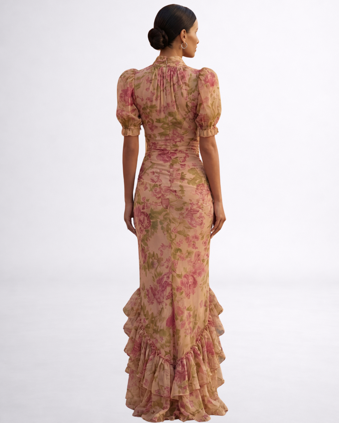 Rosalie – Floral Chiffon Maxi Dress