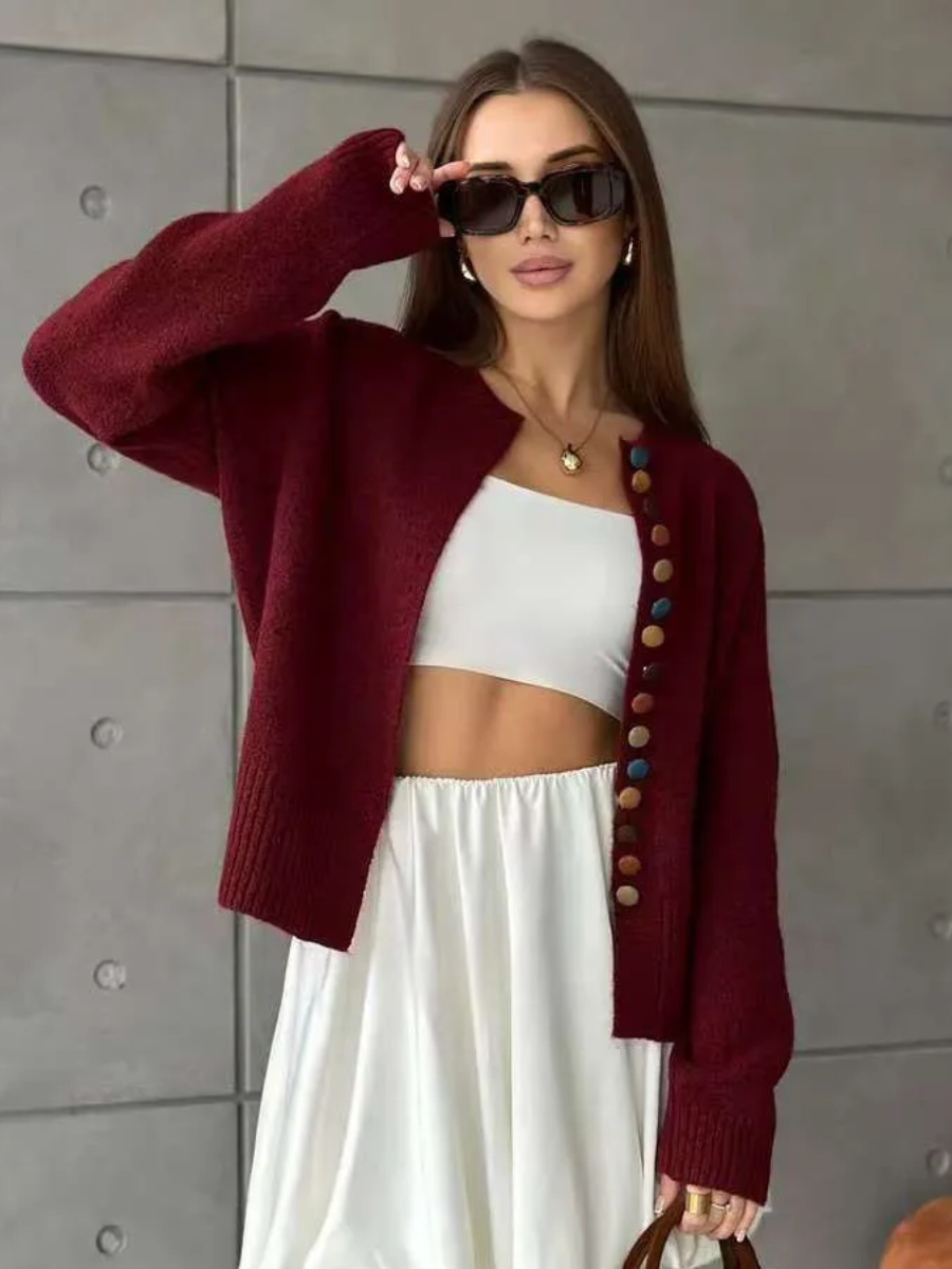 SVEA | Noelle Knopf-Akzent-Cardigan