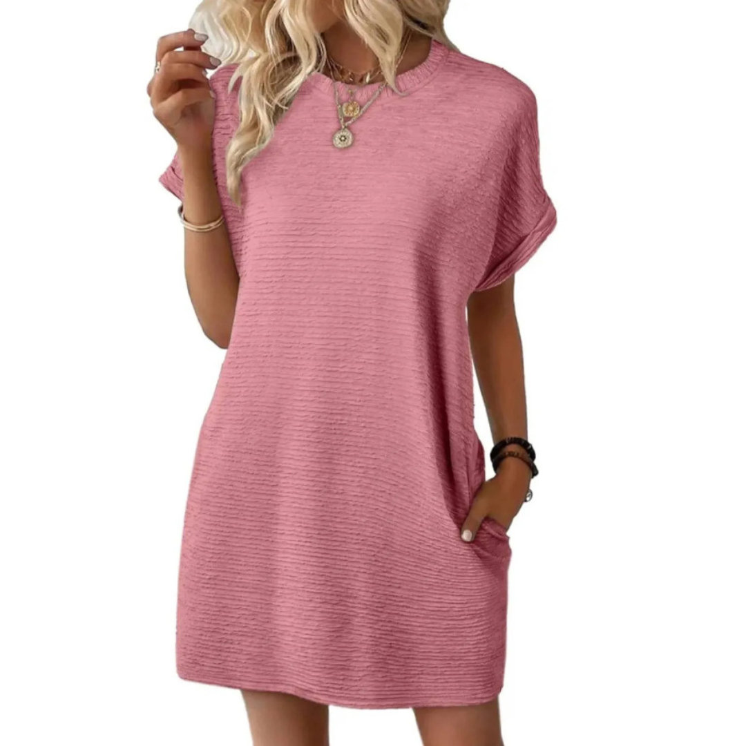 SVEA | Minimalistisches Sommerkleid mit Rundhalsausschnitt