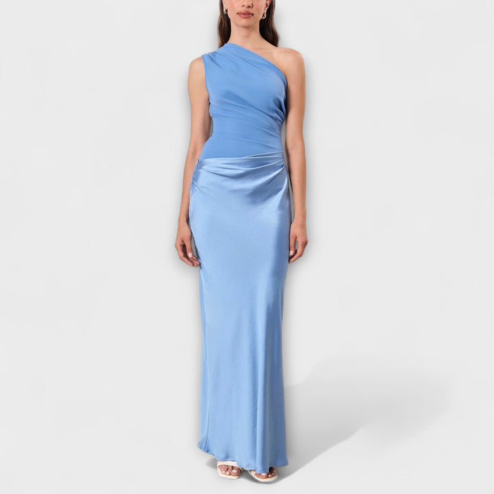 Elegant one-shoulder maxi dress