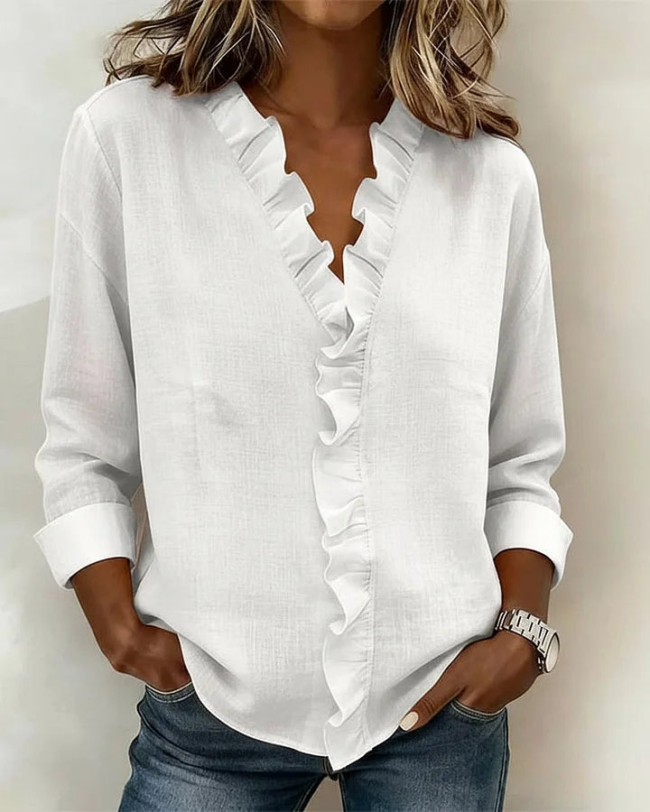 SVEA | Edle V-Ausschnitt Bluse